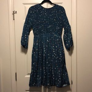 Blue midi dress